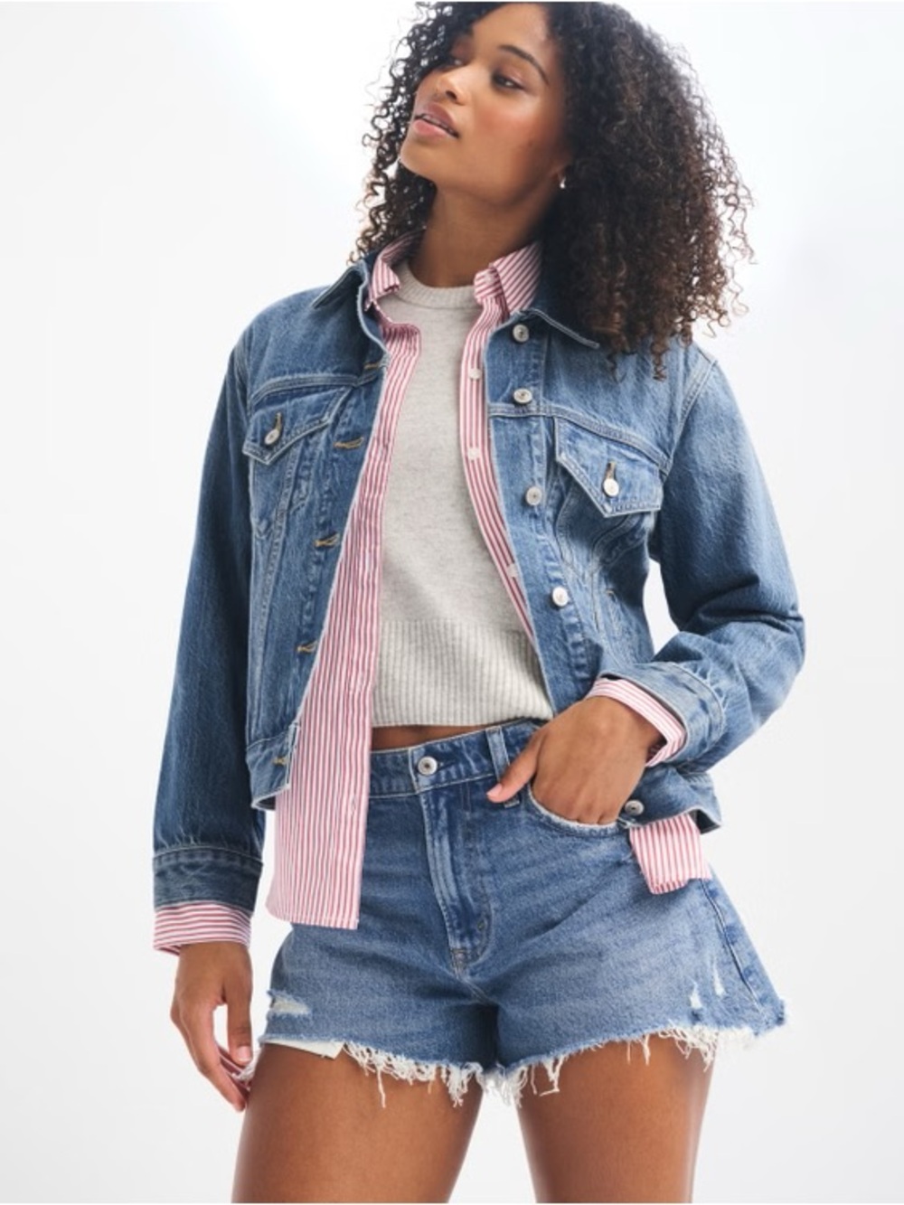 Abercrombie 90s relaxed cutoff shorts high rise